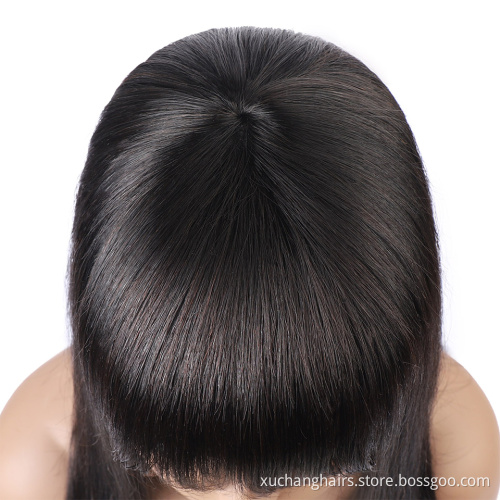 Hot selling human hair extension wigs remi wig vendors free sample vietnamese raw hair machine bob wigs with bangs